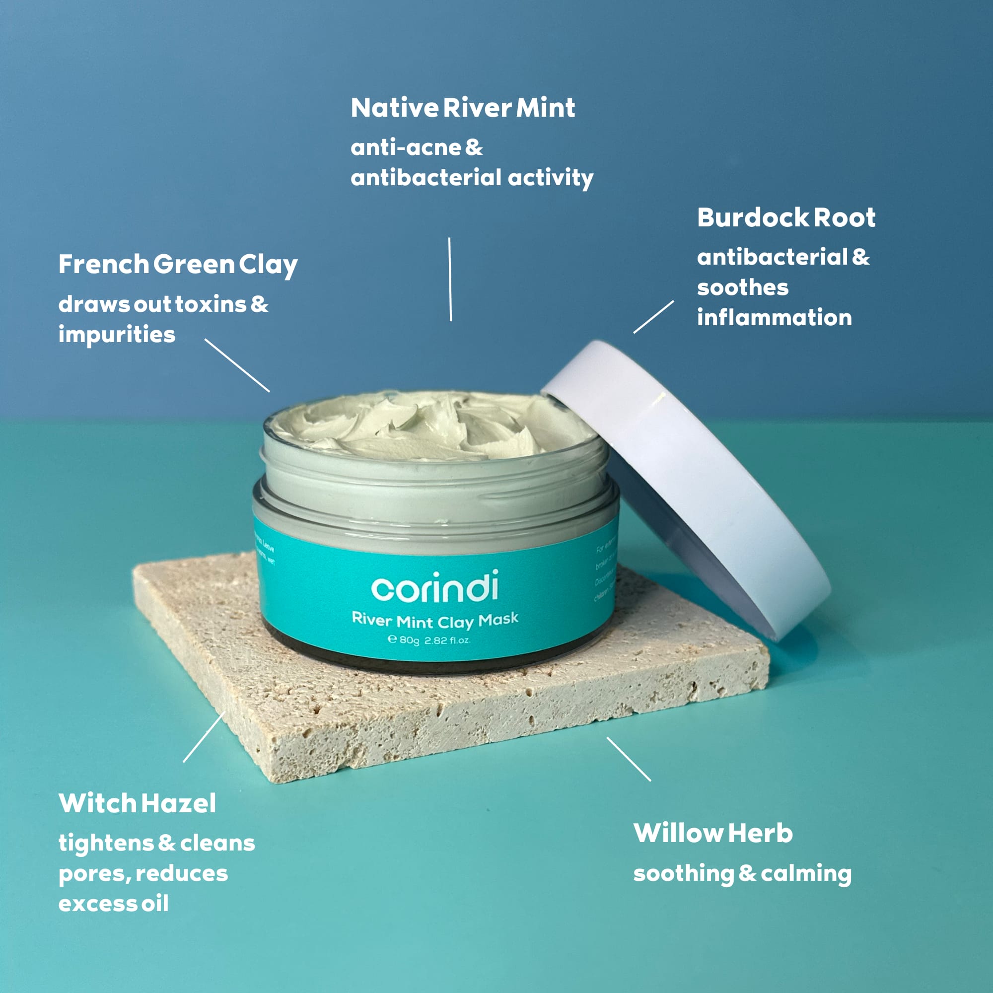 River Mint Mask & Brush